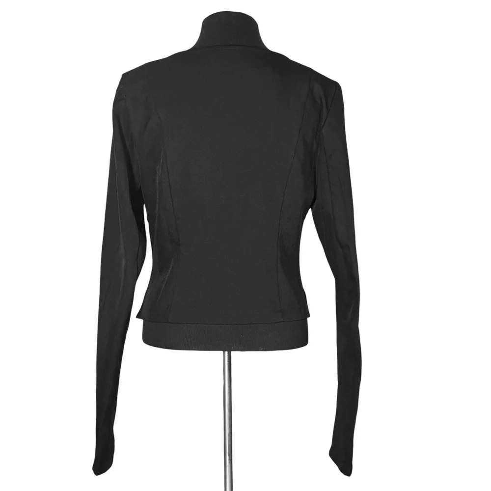 Fashion Nova - Kataya Tie Front Long Sleeve Black Top – Medium – NWT - Picture 6 of 12